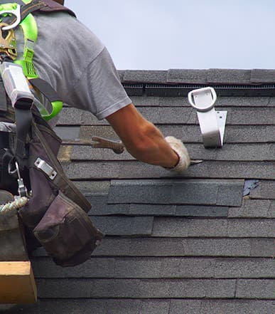 roof repair construction worker roofer